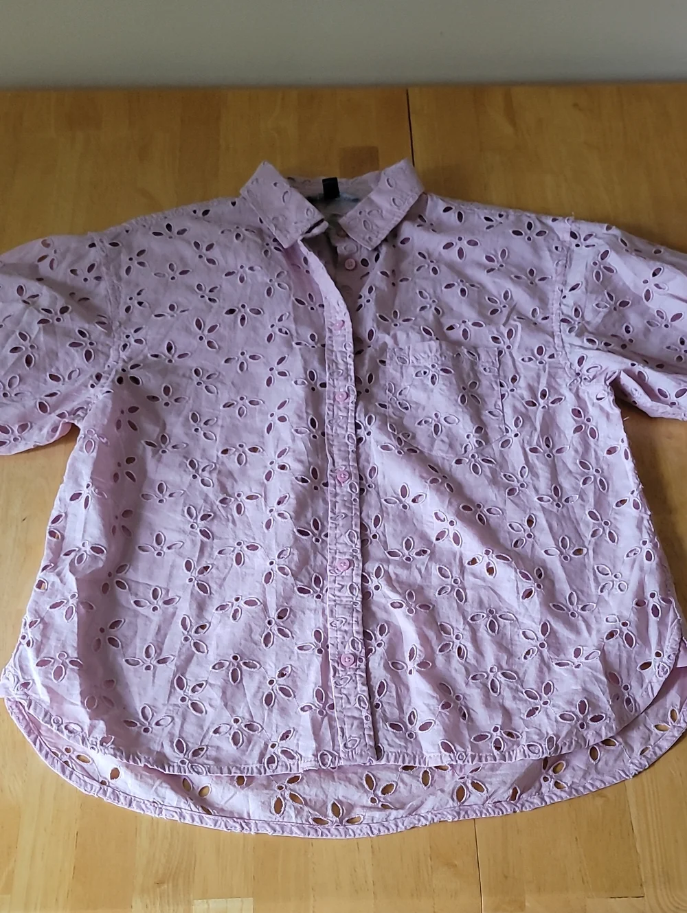 J.Crew Spring Garden Puff-Sleeve Eyelet Button-Down Blouse